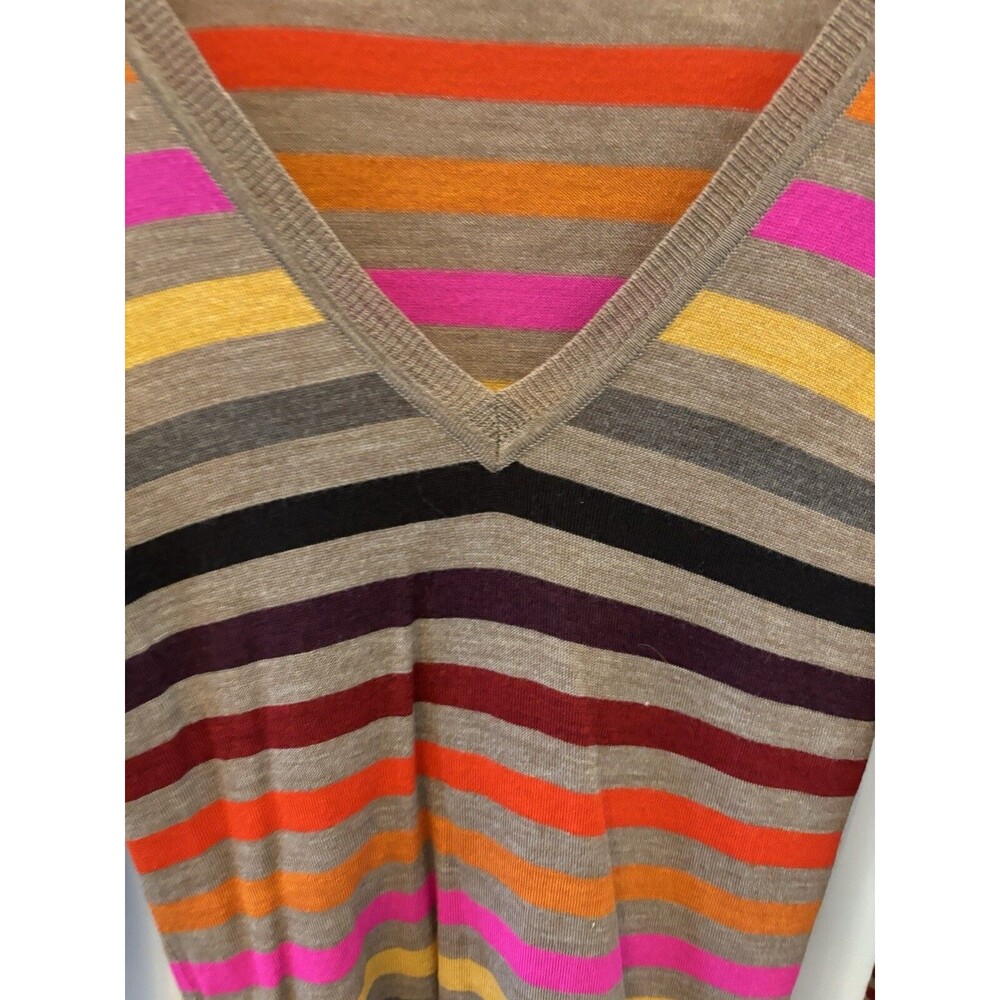 The Limited Women’s Striped Wool Blend Sweater Fall Winter Colors Size Small - Picture 2 of 5